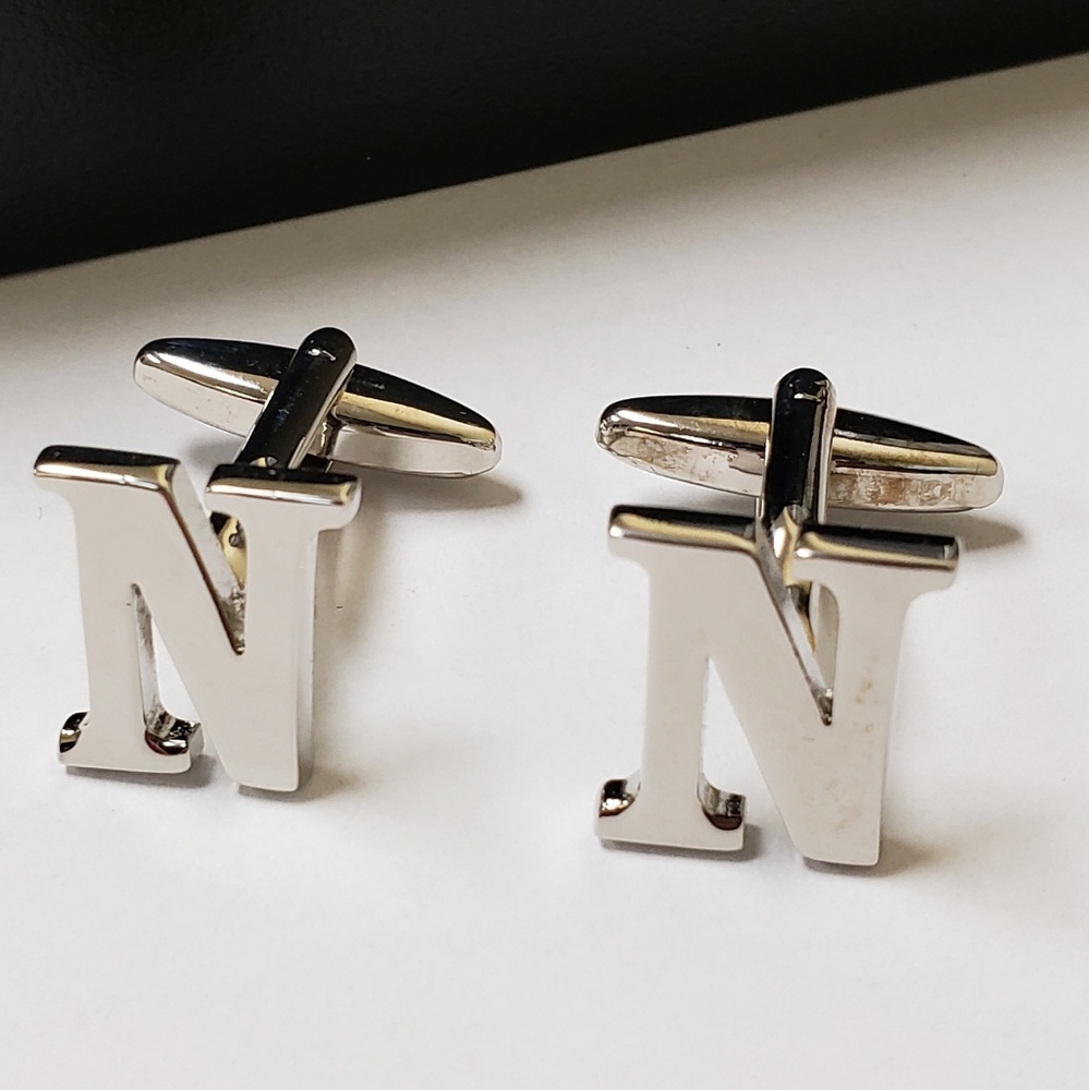 Men's Initial "N" Cufflinks